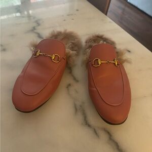 Gucci Princetown Fur Loafers
